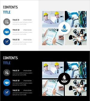 수자원 활용을 극대화한 와이드 프레젠테이션 템플릿 – 기술개발 전략을 담은