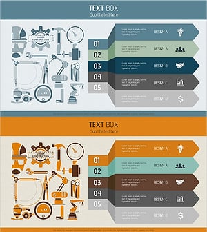 비즈니스 목표 화살표 다이어그램 – 사업 전략과 마케팅 목표