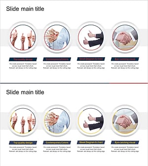 성공적인 비즈니스 솔루션 – 목표와 전략을 다룬 PPT 템플릿
