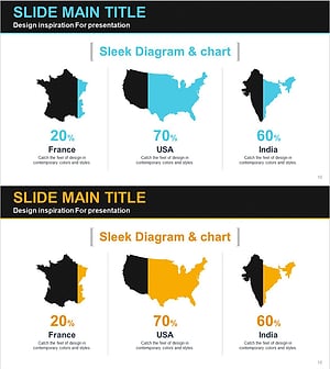 국가별 분석 지도를 활용한 시장 분석 슬라이드