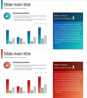 시각화된 데이터를 강조한 인포그래픽 슬라이드 – 현대적 디자인