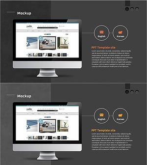 템플릿 사이트 소개 PC 목업