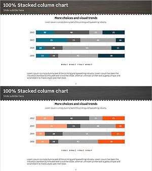 Segmented Bar Graph for Market Analysis – A Harmony of Teal and Orange