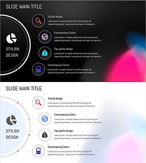 Circular Gradient Wide Template Diagram – Highlighting Product/Service Benefits