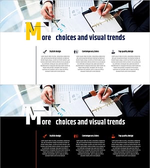 타이포 그라피 와이드 템플릿 – 비즈니스 비전 및 전략 소개