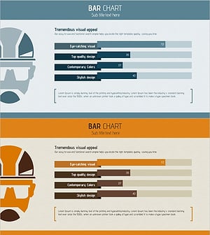 가로막대 그래프로 시장 분석 시각화 – 청록과 주황의 조화