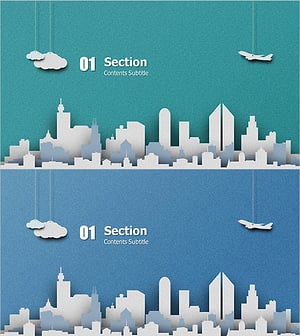 종이 도시 템플릿 간지 – 생동감 넘치는 구성을 담다