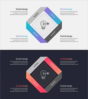 에너지 사업 분야 다이어그램 슬라이드 – 흐름과 확산