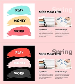 Spring Pastel Wide PowerPoint Template Image&Text4 – Inspiring Vision for Executives