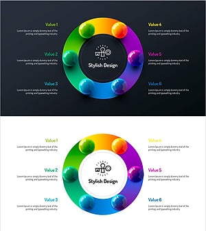 인포그래픽 디자인 와이드 템플릿 다이어그램