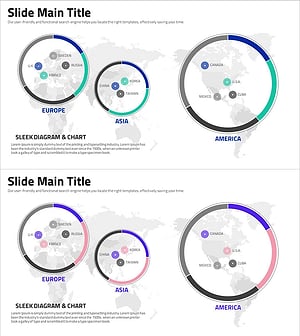지역별 데이터 시각화를 위한 인포그래픽 슬라이드