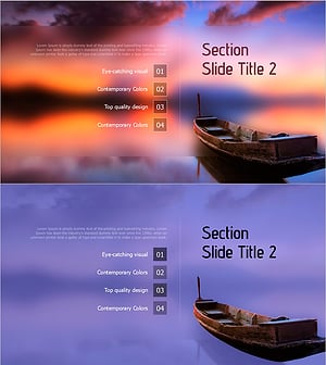 눈길을 끄는 비주얼과 현대적 색감의 슬라이드
