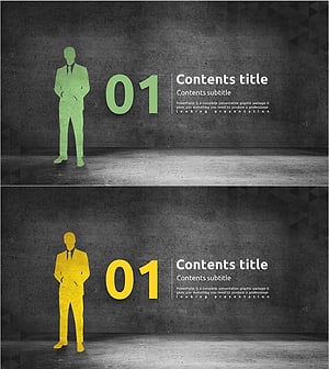 Business Silhouette Table of Section Slide – Professionalism and Creativity