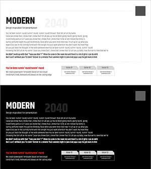 사업 비전 및 전략을 위한 모던 와이드 템플릿 텍스트