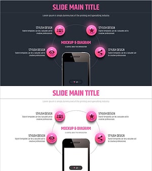 4색 인포그래픽 템플릿 – 제품 및 서비스 소개