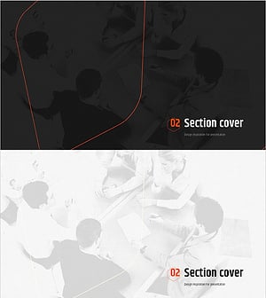 오렌지 육각형 슬라이드 템플릿 – 현대적 간지