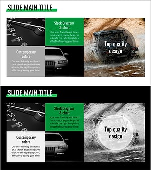Simple Car Wide Presentation Square Textbox