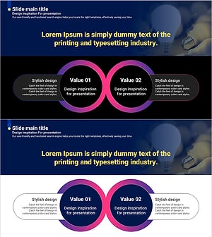 곡선형 다이어그램으로 제품과 서비스 소개 – 비전과 전략