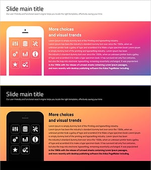 소셜 네트워크 공유를 위한 와이드 템플릿 – 시각적 트렌드