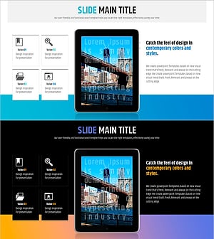 신문 와이드 파워포인트 템플릿 목업