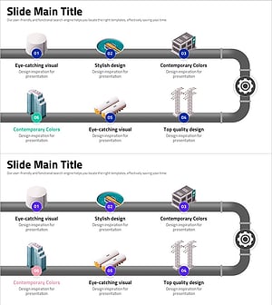 디자인 영감을 주는 인포그래픽 슬라이드