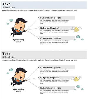 Office Worker Illustration Theme Solution Diagram