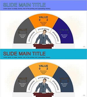 카툰 테마 확산 다이어그램 – 창의적 사업 소개