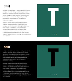 심플 & 모던 와이드 피피티 SWOT 분석 슬라이드