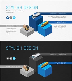 물류 산업 상품 및 서비스 개요 - 크리에이티브 및 효율성 강조