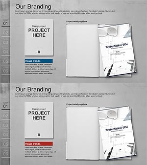 브랜딩 프로젝트 목업 PPT 슬라이드 – 전문성과 창의력을 강조