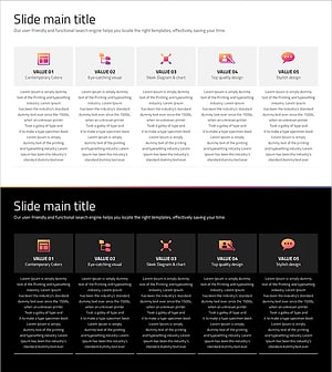 소셜 네트워크 와이드 템플릿 아이콘&텍스트 – 스타트업의 비전