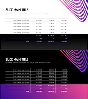 Fantastic Wide Table Slide – Financial Planning and Performance