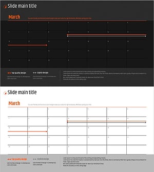오렌지 육각형 템플릿 일정표 – 세련된 사업 관리의 필수 도구