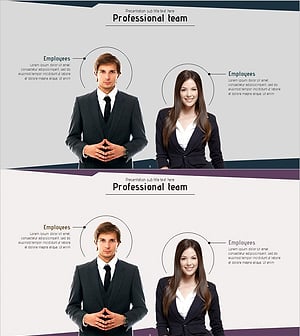전문 팀원 소개 – 관리자 및 직원 소개 슬라이드