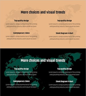 심플 & 모던 와이드 PPT 맵 – 글로벌 네트워크 시각화