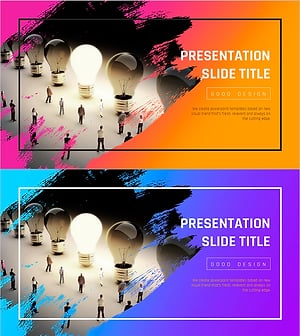 그라데이션으로 표현한 운영계획 템플릿 – 혁신과 전략