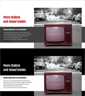 모던 와이드 파워포인트 템플릿 목업2 - 마케팅 전략의 핵심