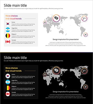 소셜 네트워크 지도 템플릿 – 글로벌 마케팅 전략