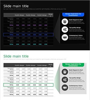 무한 에너지 와이드 PPT 테이블 분석 – 재무 계획의 핵심