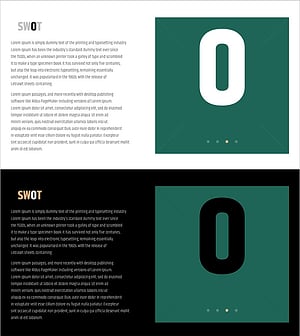 심플 & 모던 와이드 PPT SWOT-O – 직관적인 분석 도구