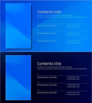 Enhance Your Presentation with Our Blue Table of Contents Slide Template