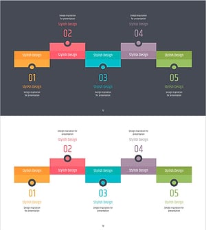 심플 피피티 와이드 템플릿 프로세스 – 사업 추진 전략의 직관적 표현