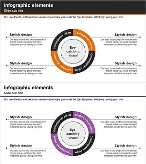 원형 확산 다이어그램 – 비즈니스 비전 및 전략