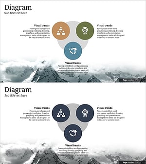 Snow Mountain Theme Business Sector Diagram – Attractive Business Presentation