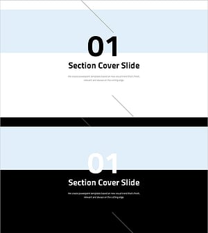 Simple Design Trend Wide PPT Section – Effective Section Dividing Slide