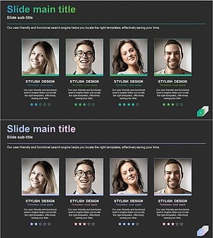 핵심 인력 평가 다이어그램 슬라이드 – 맨파워를 강조