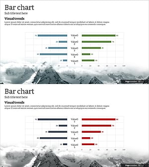 설산테마 쌍가로 막대 그래프 – 시장 분석을 시각화한 도구