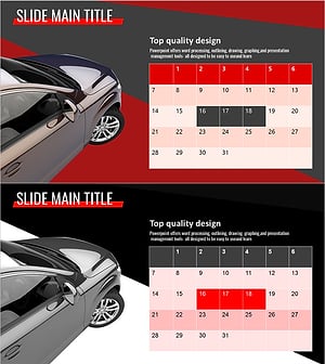 심플 자동차와이드 프레젠테이션 일정표