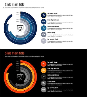 타이포 그라피 와이드 템플릿 도넛 차트 – 시각적 데이터 분석