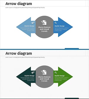 비즈니스 전략 방안 슬라이드 – 다방향 흐름 설계